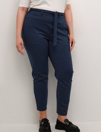 Kaffe Curve Kcjenna Belt Pant - Navy - M