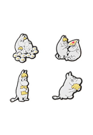 Arabia Mumin 3D-berlock Förälskade set 4st Dekoration Rosa 2 CM