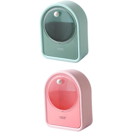 2-pack bomullsrondellförvaringslåda rund bomullsrondeller rund kosmetisk förvaringslåda rund kosmetisk bricka bomullsrondellförvaringslåda 