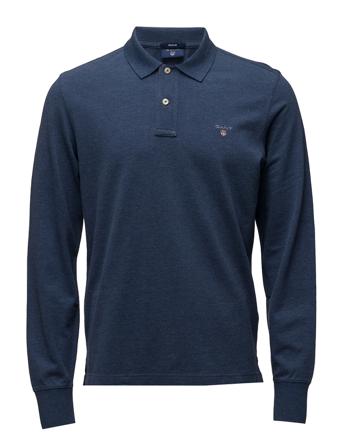 Original Pique Ls Rugger Polos Long-sleeved Blå GANT