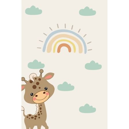 Lastenhuoneen matto 80x150 cm polyesteri, giraffi