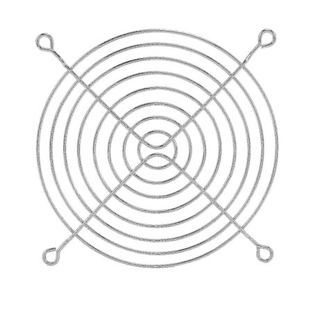 Pc Dc Fan Grill Beskyttelse Metal Fingerbeskyttelse 120mm 12cm Sølvfarvet