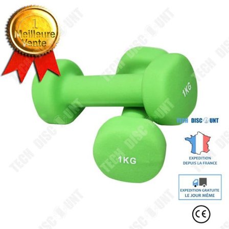 Håndvægte - TD - 1kg*2 - Økologisk - Blandet farve - Fitness derhjemme