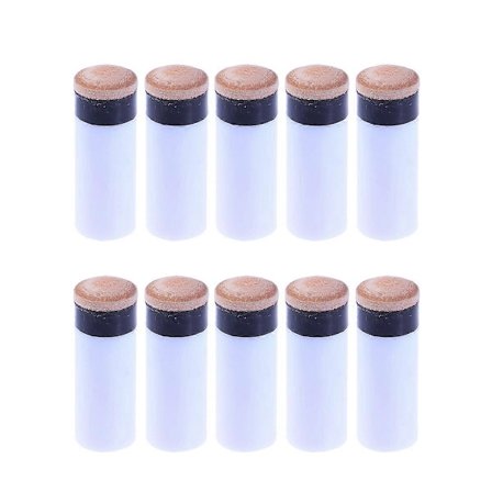 15 stk. Biljardkø-holker og -tupper i amerikansk stil, biljard-erstatning, skru-på-tupper med poolkø-holker, harde kø-tupper (hvit og brun)