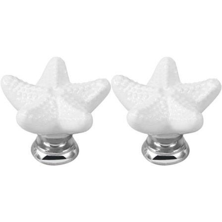 2 stk. Keramiske Søstjerne Skuffegreb Kreative Skuffegreb