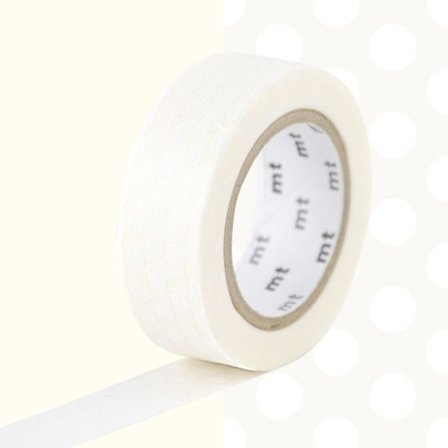 Masking Tape MT Pois hvid - prikket hvid