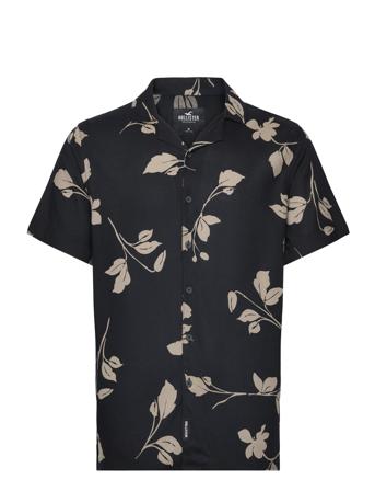 Hco. Guys Wovens Kortermet Skjorte Svart Hollister*Betinget Tilbud