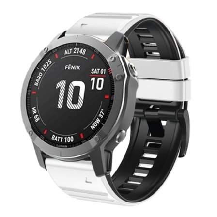 För Garmin Fenix ​​7/7X/6/6X/5/5X 22 mm tvåfärgad watch