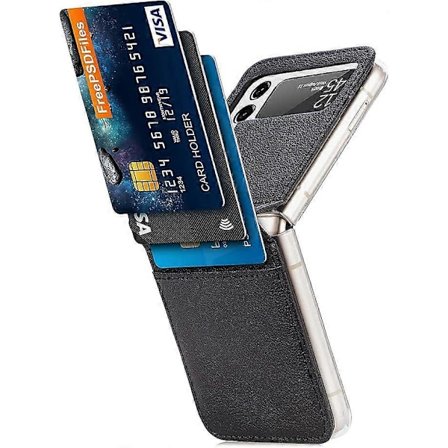 SBSG Galaxy Z Flip 3 5G Deksel, Samsung Z Flip 3 Luksus PU Lær Lommebok Beskyttende Telefondeksel med Kortspor Lommedeksel til Samsung Galaxy Z Fl