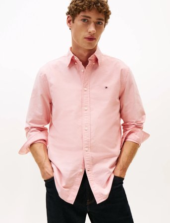Tommy Hilfiger Solid Heritage Oxford Rf Shirt - Pink - XXL