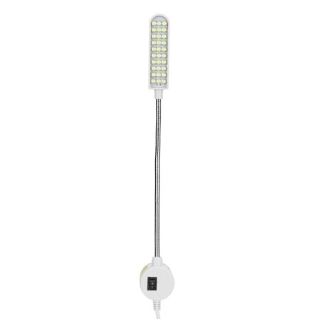 Sy LED symaskine lampe 30 perler Svanehals arbejdslampe med magnetisk bund EU stik AC110‐250V
