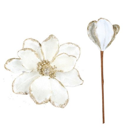 Glitter Juleblomster Artificial Floral Stake 2 2