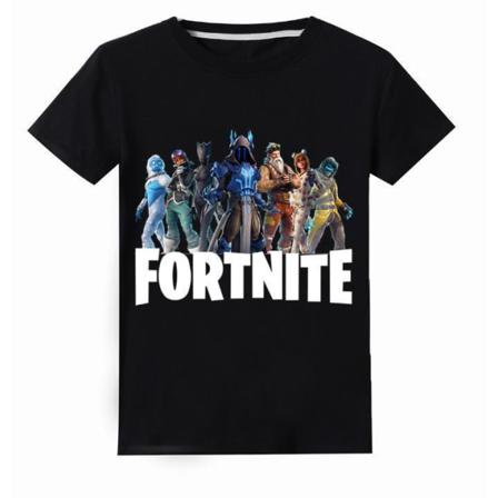 T Shirt Med Fortnite Tryck Svart Fäger Storlek 140 Svart Svart