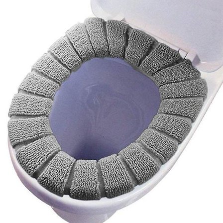 Toilet Seat Cover - Super Warm Luxury Feel Cushioned Universal Fit