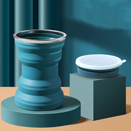 Sammenfoldelig Vandkop 320ml Foldbare Silikone Kaffekopper Krus