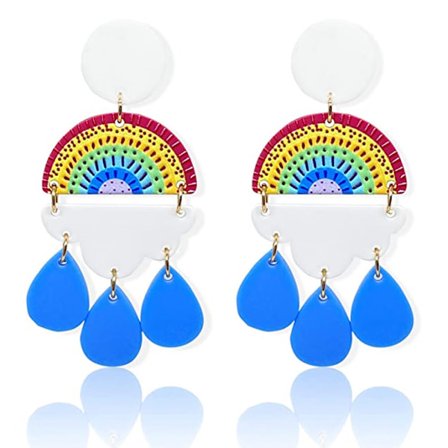 Kreative morsomme lette harpiks regnbue sky dangle dråpe E