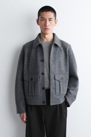 COS Boiled-Wool Jacket in Grey - Men