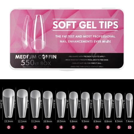 Negledekorasjoner for Nail Art Porselen Hvit boks Ultra-tynn sømløs frostet utskjæringsfri sliping av falske negler 01 frosted T-type