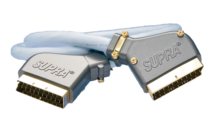 SUPRA 1001900719 Scartkabler 2 x Scart, hann/hunn 2 m, Stikkontakter & kabler