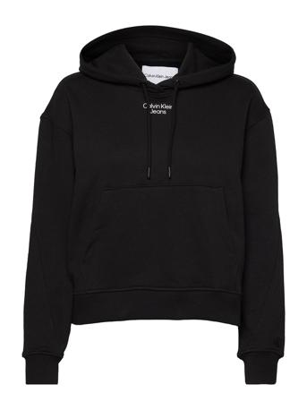 Stacked Logo Hoodie Huppari Musta Calvin Klein Jeans