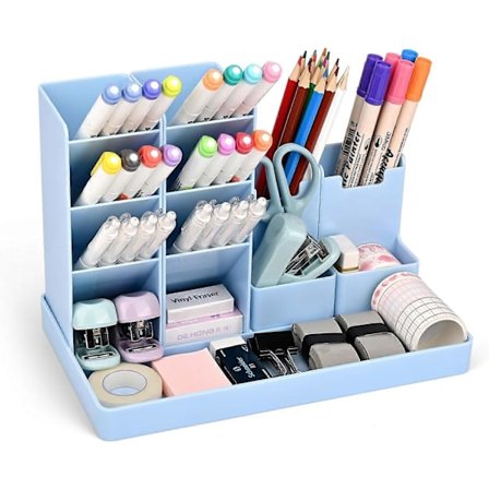 Penholder med 5 rum, skrivebordsorganisator, penholder, penorganisator til skrivebord, multifunktionel skrivebordsoprydning til piger, drenge, pen, 
