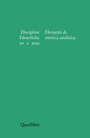Discipline filosofiche (2005). Vol. 2: Elementi di estetica analitica NA
