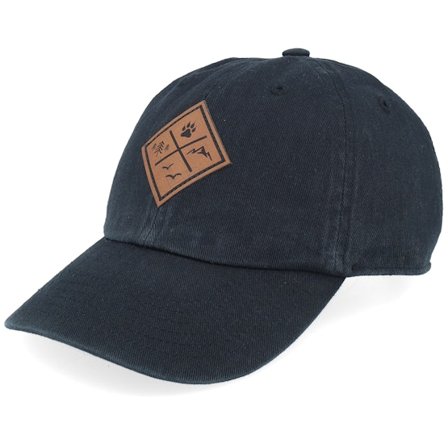 Kiddo Cap - Kids Nature & Animal Icons Engraved Black Dad Cap Unconstructed Black Cap - @ Hatstore