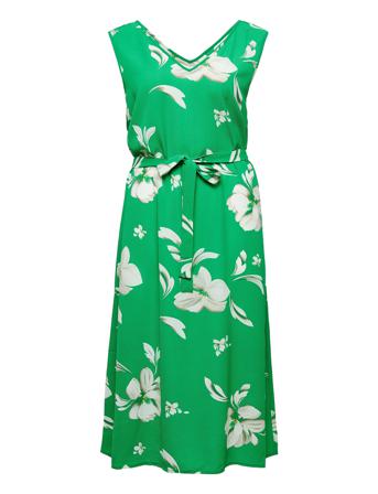 Carluxmille Sl Calf Dress Aop Green ONLY Carmakoma
