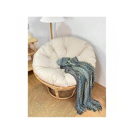 Runda Tuftade Dynor, Tjock Enfärgad för Stol, Golv & Trädgårdssittplatser