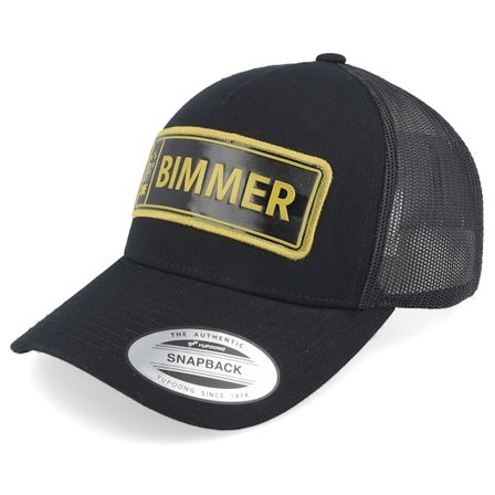 Iconic - Schwarz Trucker Cap - Bimmer Gold License Plate Black Trucker @ Hatstore