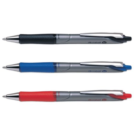 PILOT Kulspetspenna Acroball, med klickmekanism, mediumspets, svart plastpennkropp med greppzon, svart bläck - Lyreco - Kontorsmaterial - Pennor - 