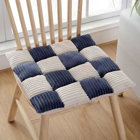 Stolsdynor för matstolar, 42x42cm, för inomhus och utomhus, kök, hem (1 st, mörkblå beige)