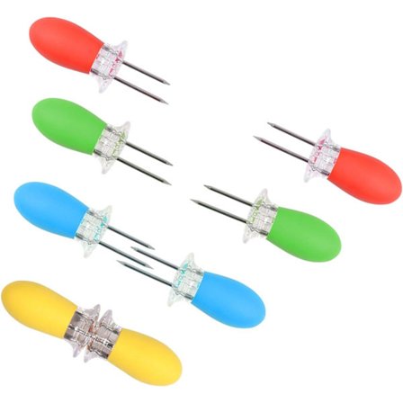 Majskolbeholdere i rustfrit stål grillgafler spyd majskolber til madlavning derhjemme fest camping