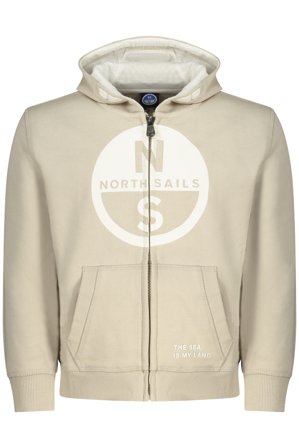 North Sails Felpa Con Zip Bambino Beige