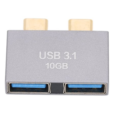 Typ C -sovitin USB-keskitin Kannettava Mini Kaksoislaajennustelakka Yhteensopiva Macbook-kannettavan kanssa Uros-Naaras