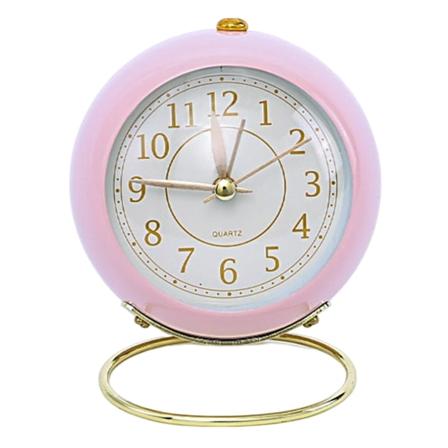 Metal vækkeur, natlys quartz ur pink - Perfet pink