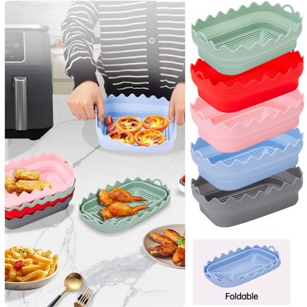 Hopfällbar Air Fryer Ugn Bakplåt Stekt kycklingkorg Mat