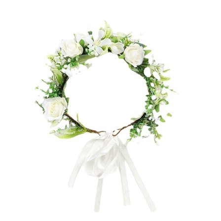 AVEKI Kvinnor Flickor Blomsterkrona Bröllop Eukalyptus Halo Bröllop Blommig Hårband Fotografering,GSG-027