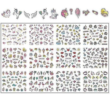 BN1057 1068 12stk Spikerkunst Slider-overførings Vannklistremerker Svart Geometriske Bokstaver Spiker