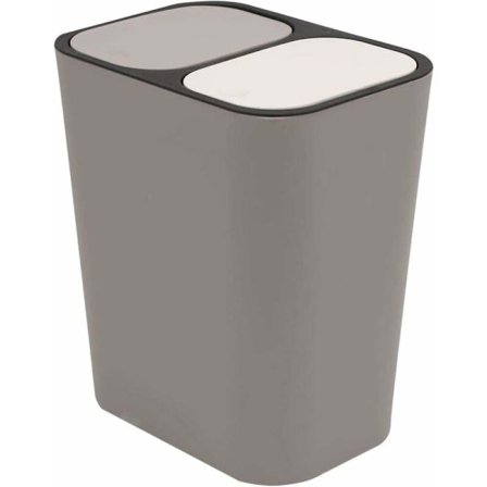 Dobbelt skraldespand til køkkenbrug, genbrugsspand til tør og våd affaldssortering med låg, dobbelt ruminddelt affaldsspand til hjemmekontor, 