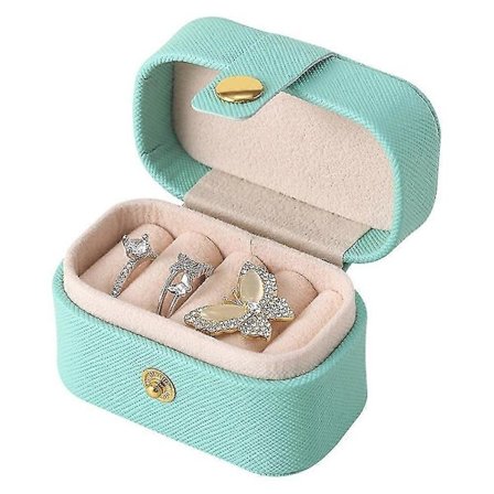 Smyckeskrin för ringar, litet resesmyckeskrin, mini smyckeskrin, bärbar förvaringslåda för ringar