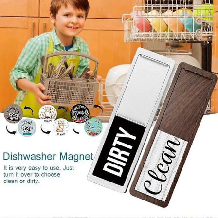 Opvaskemaskine Klistermærker Rent Beskidt Skilt Fortæller Om Opvasken Er Ren Eller Beskidt