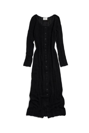Kelp Crochet Dress Black S