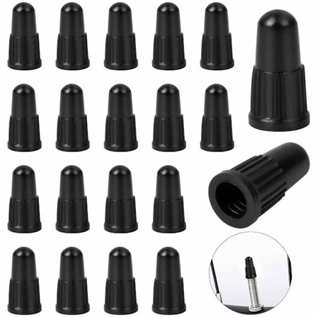 15 stk. cykelventilhætter i plast, støvdæksler i sort, fransk stil, ventilhætter til cykelventiler, støvdæksler til mountainbike, landevejscykling