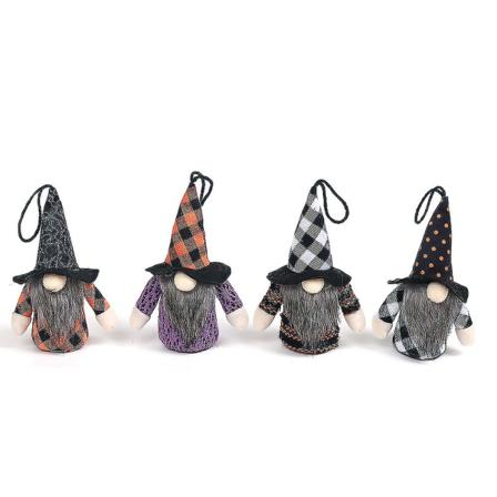 Halloween Med Glödande Docka Hängande Rekvisita 4 St Multicolor