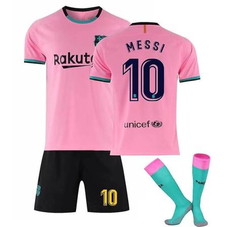 20-21 Barcelona koti- ja vieraspaita nro 10 Messi -setti, sopii aikuisille ja lapsille jalkapalloasuihin 28