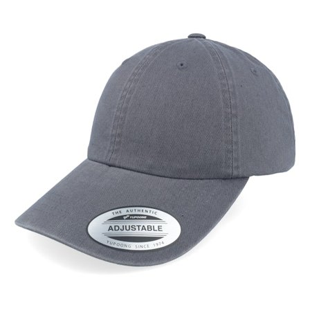 Yupoong - Grijs unconstructed Cap - Low Profile Garment Wash Grey Dad Cap @ Hatstore