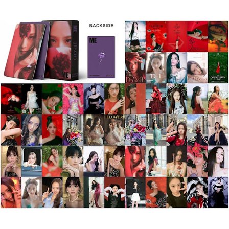 55 stk Blackpink Jisoo Første Album Me Fotokort Solo Flower Nytt Album 2023 Mini Fotokort BP Jisoo Posterkort Gave til Fans