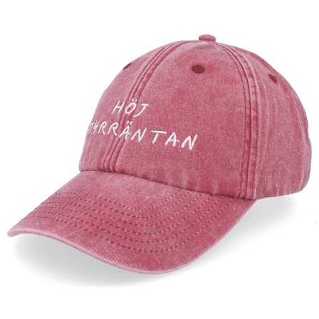 Iconic - Rojo unconstructed Gorra - "Höj Styrräntan Red Dad Cap " @ Hatstore