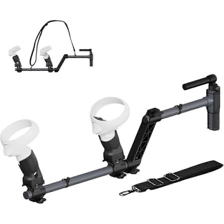 Magnetisk VR-geværkolbe til Quest 2, riffelgreb VR-kolbe controllertilbehør kompatibelt med Metaquest 2, letvægt